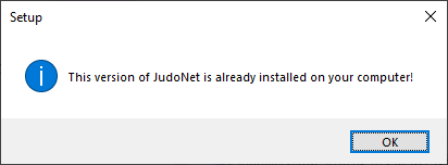The installer refusing to install the same version twice