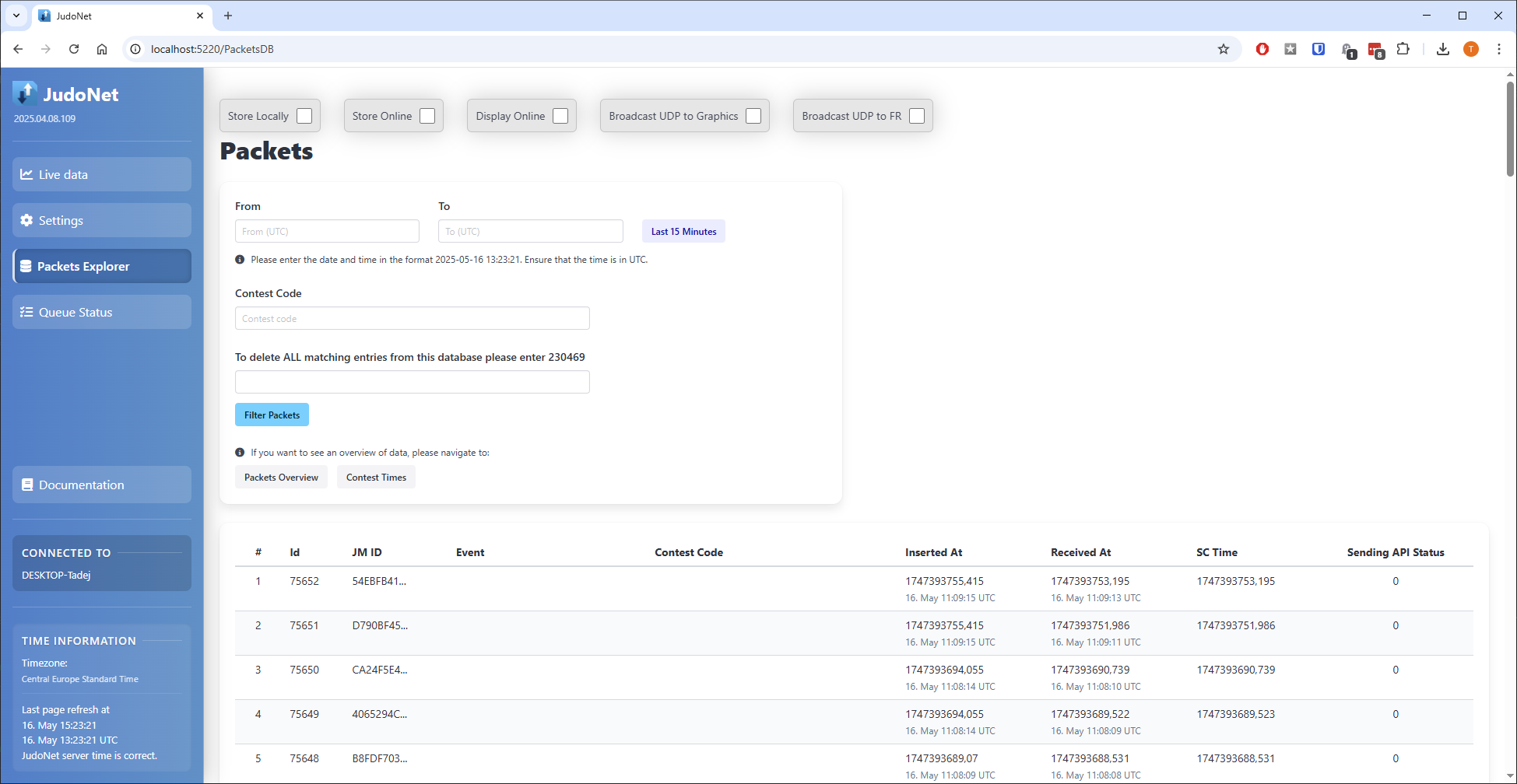 Packets Explorer