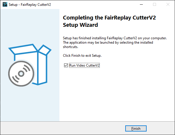 The final page of the installer