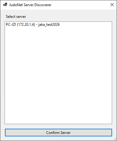 Choosing the JudoNet server